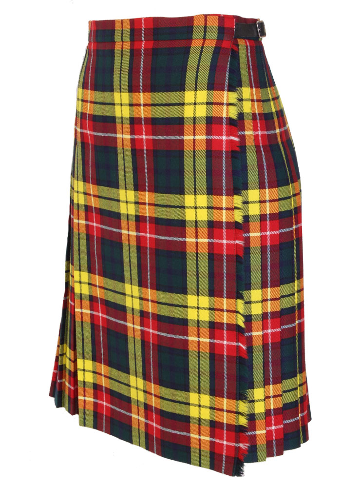 Skirt, Ladies Kilted (Apron Front), Buchanan Tartan